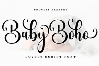 Boho Baby Fonts for Modern Nursery Projects