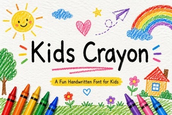 Kids Crayon Fonts for Creative Projects