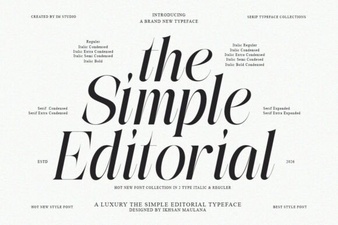 Elevate Designs with Simple Editorial Font Style